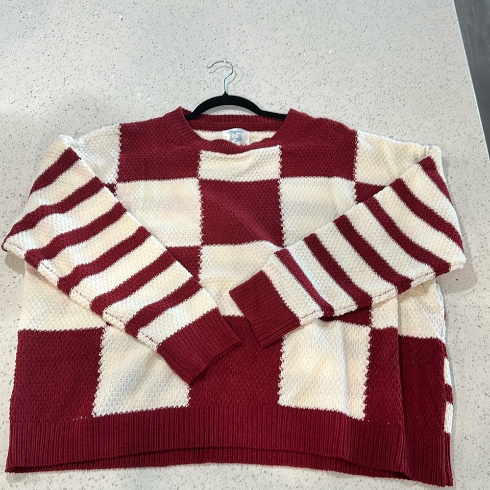 Salty Wave Red/White Sweater